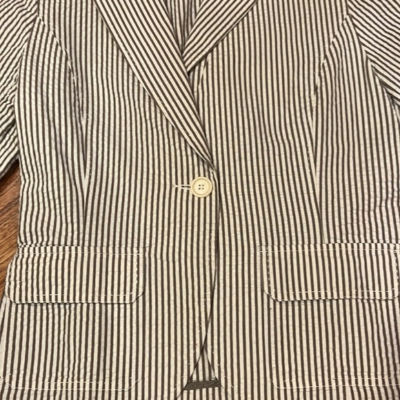 City Dkny Woman’s Striped Lightweight Blazer Size 4 - Picture 2 of 7